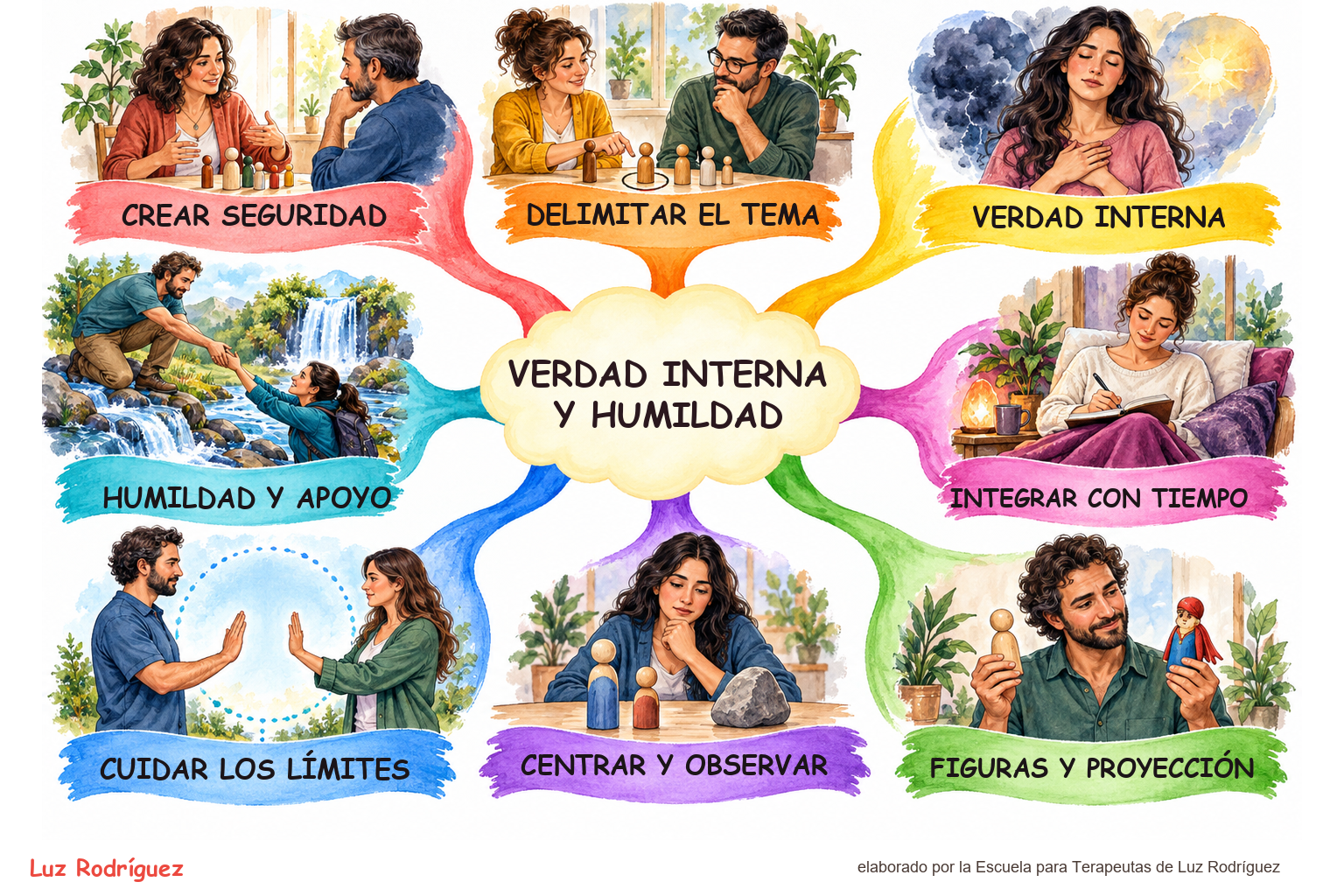 Mapa mental Style8 ilustrado de Verdad Interna y humildad